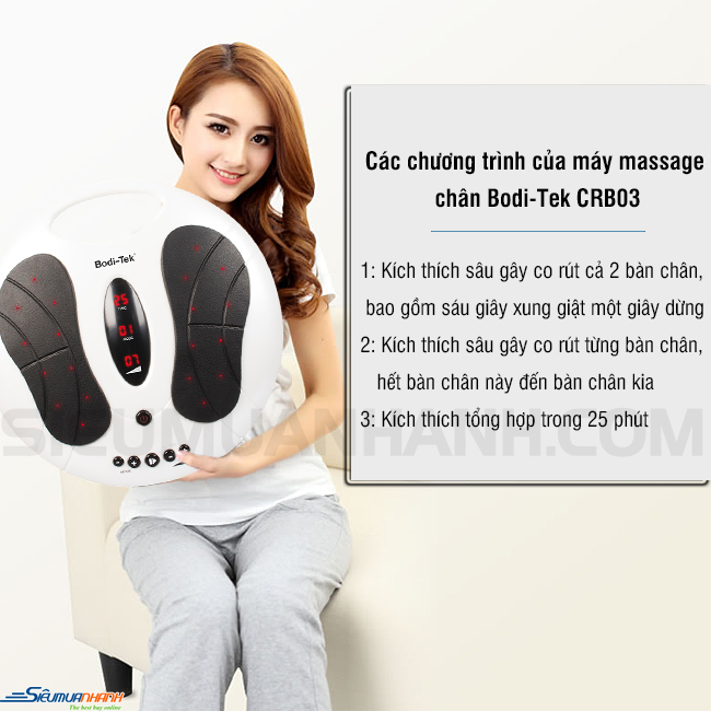 áy massage chân tăng lưu thông máu Bodi-Tek CRB03